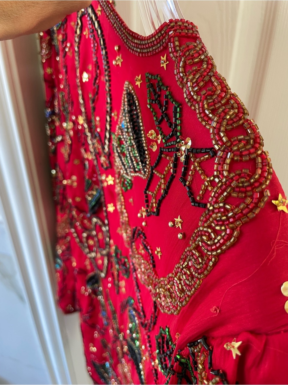 Vintage Scala 100% Silk Beaded Sequin Christmas Holiday Evening Jacket Size S - Picture 7 of 17